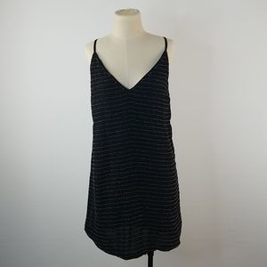 NWT DO+BE gold beaded black dress small